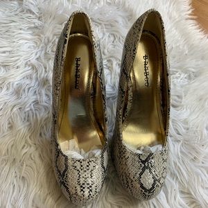 Bamboo printed heels